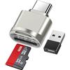 Leizhan Lettore di schede TF Type-C con portachiavi e adattatori Type-C, lettore di memoria USB C a TF, compatibile con Mac Windows Lixus Samsung Galaxy Note 20 S2