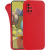 MyGadget Cover per Samsung Galaxy A71 4G - Custodia Protettiva in Silicone Morbido - Case TPU Flessibile - Ultra Protezione Antiurto & Antiscivolo Rosso
