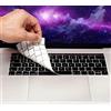 MyGadget Copritastiera compatibile con Apple MacBook Pro 13 Pollici & 15 Touchbar - Protezione Tastiera QWERTY [Spagnolo] in Silicone Flessibile - Skin Nero