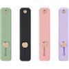 ZEACCT 4 Pezzi Anelli Portatili per Smartphone - Supporto Universale in Silicone con Funzione Stand, Pratico Sostegno per Visione Senza Mani