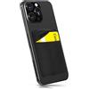 MyGadget Portafoglio per Smartphone X 1 Tasca - Protezione RFID e NFC - Porta Carte di Credito Cuffie o Soldi - Wallet per Cellulare da incollare - Nero