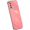 RankOne La Custodia del Telefono è Adatta per OPPO A53 / OPPO A53s (6.5 Inches), Case per Cellulare in Silicone con Telaio Galvanico - Rosso