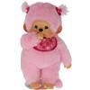 MONCHHICHI Bambina in fiore di ciliegio 45 cm | Bambola Monchhichi | Rosa | Pelliccia rosa