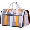 Treer Borsa per Trasporto Gatti Piccoli da Passeggio, Pieghevole Trasportino Cane Trasportino Morbido, Aereo Borsa per Animali Domestici Viaggio, Borsa A Tracolla (46 * 29 * 26cm,Colore Arancione)