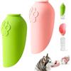 Puwixmox Set di 2 punte in silicone per cani | Per bottiglie in PET - a prova di perdite, pieghevole, portatile, regolabile, per passeggiate e campeggio (rosa + verde)