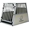 DOGHEAD Trasportino per cani Comfort, singolo, 60 x 75 x 63 cm, grigio/argento, alluminio, smussato su entrambi i lati 75°