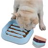 Hifrenchies Ciotola per cani sana a alimentazione lenta per bulldog francesi, mangiatoia per cani e gatti con motivo a righe o quadrifogli (ciotola a righe blu)