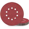KONGMING 10 Pezzi Dischi Abrasivi 225 mm Grana 100 10 Fori Carta Vetrata per levigatrice per muro