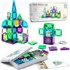 MEESHEEP Set di mattoncini magnetici per Halloween, 32 pezzi, mini mattoncini magnetici con scatola in metallo, giocattolo da viaggio per auto e aereo, regalo per bambini dai 3 anni in su