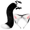 LUYANFX Cerchietto Orecchie di Gatto e Volpe Coda di Pelliccia, Fascia per Capelli con Orecchie di Volpe, Accessori Costume di Cosplay per Halloween Carnevale Mascherata