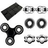 ZexJpr Fidget Cube con 8 pezzi, set di fidget toys con cubo antistress, set di abilità per adulti, per la concentrazione e il rilassamento, set di fidget toy nero, ideale per l'ufficio e i viaggi