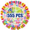 Gigquake 555 bombe ad acqua autosigillanti, colorate, gonfiaggio rapido, giocattolo per bambini, attività all'aperto, per giochi d'acqua, piscina, spiaggia, feste estive