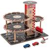 Hape Garage in Legno | Rampa per auto con 4 piani di parcheggio