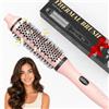 Bopcal Spazzola Termica per Capelli 3 in 1,Thermal Brush Ionico C257 24 | Spazzola Arricciacapelli 38mm, Volumizzante e Blowout, Dual Voltage, Display LED 120-220 ℃