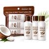 Sylvaris Travel Coconut Bath & Hair Care Set, 3 Pieces Kit with Shampoo, Conditioner & Body Wash for Women, Moisturizing Skincare Essentials for Dry Damaged Hair