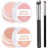 Ycaaeo 2 x 10g Under Eye Brightener Correttore Occhiaie + 2 Pennelli per Il Trucco