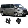 Accesorionline Coprisedili compatibili con Ford Transit Custom Coprisedili in tessuto nero (6 posti)