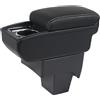 YJYWZH Bracciolo per Renault Clio 5 2019-2026 con Vano Smartphone | Vano smartphone,Portabicchieri,Doppio vano portaoggetti,Bracciolo centrale scorrevole,Pelle PU,Base specifica per veicolo