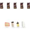 HOFFCAR Kit tagliando 4 FILTRI e 5L OLIO M compatibile con Audi TT II (8J3) 2.0 tdi 125kw dal 2008