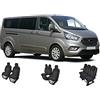 Accesorionline Coprisedili compatibili con Ford Transit Custom Coprisedili in tessuto nero (8 posti)