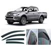 AC WOW 4 deflettori d'aria per Mitsubishi L200 Triton Animal Barbarian Warrior per Fiat Fullback 4 porte 2015 2016 2017 2018 2019 2020 2021 2022 2023