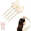 JIABAOZ Pinza Volume Per Radici Senza Fili, Piastra Riscaldata Con Due Temperature,Strumento Portatile Per Capelli Sottili E Spessi Effetto Cima Voluminosa (Beige)