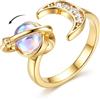Adramata Anello Antistress Donna Regolabile Aperto Anelli Donna Argento