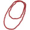 BALIBALI Collana di perline annodata a mano per donna, 110cm, Turchese rosso, Turchese rosso