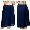 Mewa Pantaloncini Lisci ANASTAZJA, Pantaloncini con Gamba Larga Pantalone, Semi-Cucina per Donna, Sottoveste, Antistatico (46, Blu Navy)