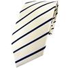 TigerTie Cravatta in seta di design, a righe bianche e blu