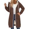 Generic Cappotti da donna lunghi foderati in pile da passeggio giacche per le donne giacche leggere Regno Unito cappotti casual intelligenti cappotto di cotone invernale in pile da donna cardigan taglie forti