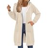 Generic Cappotti da donna lunghi foderati in pile da passeggio giacche per le donne giacche leggere Regno Unito cappotti casual intelligenti cappotto di cotone invernale in pile da donna cardigan taglie forti