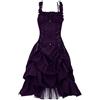 Generic Steampunk, vestito da donna, abito gotico, senza maniche, abito punk con volant, elegante palazzo, abito da festa, abito da cocktail, Halloween, carnevale