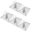 FRCOLOR 5 Pezzi Pad Antiscivolo per Snowboard a Piramide in Lega Argento