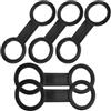 USHOBE 5 Pezzi Fermaglio per Tubo Snorkel Ovale in Silicone Nero