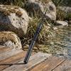 Hoppipola Canna da pesca telescopica compatta UL in carbonio per spinning/casting, lunghezza di montaggio 36 cm, sedile mulinello in metallo cavo, manico integrato, nero (1,5 m/1,65 m/1,8 m)