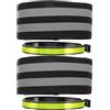 UKCOCO Clip Riflettenti per Pantaloni Bici con Fasce Gambe Sicure | Ciclismo Notturno e Spostamenti, Struttura Leggera in ABS e Tessuto, Adatte a Ciclisti e Pedoni