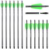 SHARROW Frecce Balestra Bulloni 15 Pollici Freccia di Carbonio 7.5 Pollici Frecce per Balestra Spine 400 Crossbow Arrows per la Caccia al Tiro con L'Arco