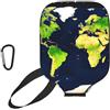 YQxwJL Copertura per pagaia in neoprene con stampa mappa del mondo, custodia protettiva con cerniera e tasca in rete e moschettone