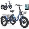Generic Triciclo elettrico da 20 pollici con pneumatici larghi, 48V, per pendolarismo adulto.
