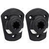Cryfokt Base per Supporto Kayak, 2 Pezzi Adattatore per Portacanna da | Hardware di montaggio in plastica nera resistente, con viti in acciaio inossidabile, per accessori e sostituzione di barche