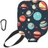 YQxwJL Copertura per pagaia in neoprene con stampa di pianeti dello spazio esterno, custodia protettiva con cerniera con tasca in rete e moschettone
