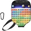 YQxwJL Copertura della pagaia del pickleball del neoprene della stampa della tavola periodica degli elementi, manicotto protettivo della chiusura lampo con tasca in rete e moschettone