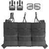 AHTCPO Tattico Triplo Open-Top MOLLE Nylon Borsa per Caricatori 5.56/7.62mm | Sistema M Hook-And-Loop 500D Nylon Elastico Tasca Caricatore Fucile Compatibile con M4 M14 M16 AK AR AR15