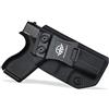PoLe.Craft Kydex IWB Holster Pistola Softair Fondine Custom Fits: Glock 42 Concealed Carry - Pistol Case Inside Waistband Concealed Carry Holster Guns Accessories (Black, Right Hand Draw (IWB))