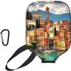 YQxwJL Bella copertura della pagaia di Pickleball del neoprene della stampa dell'Italia, manica protettiva della chiusura lampo con la tasca della maglia ed il