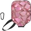 YQxwJL Copertura per pagaia da pickleball in neoprene con stampa glitter rosa e custodia protettiva con cerniera con tasca in rete e moschettone