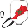 YQxwJL Copertura per pagaia in neoprene con stampa mappa della bandiera del Marocco, custodia protettiva con cerniera con tasca in rete e moschettone