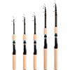 Hoppipola Canna da spinning leggera corta telescopica in fibra di carbonio con punta anti-groviglio e impugnatura antiscivolo in EVA per pesca in barca, da 90 cm a 210 cm
