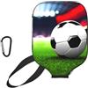 YQxwJL Copertura della pagaia del neoprene della stampa della palla di sport di calcio del pickleball della copertura della chiusura lampo con la tasca della rete e il